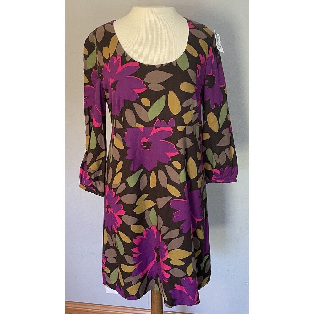 Boden Dress 10R Retro Floral Babydoll Empire Waist Boho 70s Hippie Peasant EUC